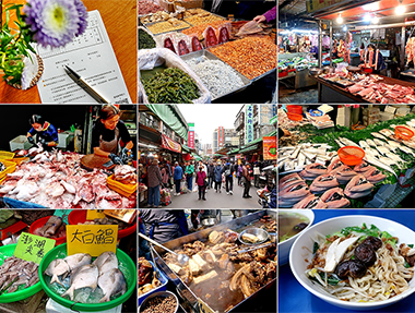 市場散步,以及午餐