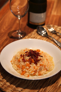 鮮香潤爽，培根南瓜義大利燉飯